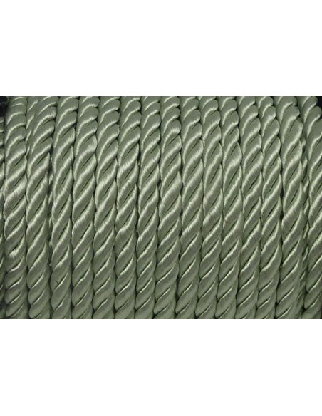 1m Cordon nylon mouliné 5mm couleur vert pâle
