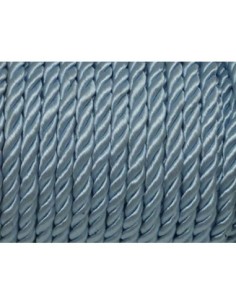 1m Cordon nylon mouliné 5mm couleur bleu clair