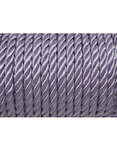 1m Cordon nylon mouliné 5mm couleur parme