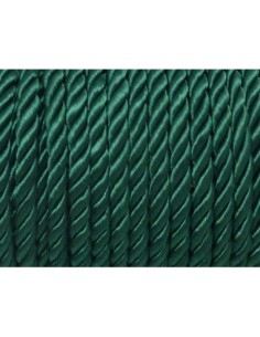 1m Cordon nylon mouliné 5mm couleur vert bouteille 2