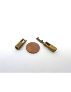 Fermoir à clip avec embout rond pour cuir de 3mm en métal... 2