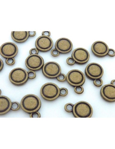 Mini breloque en métal de couleur bronze