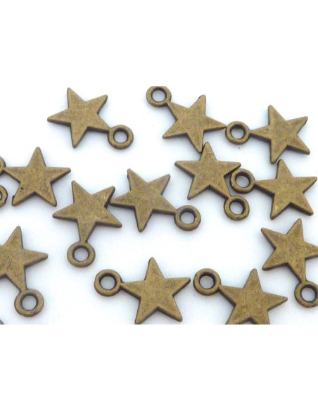 breloque étoile bronze en métal