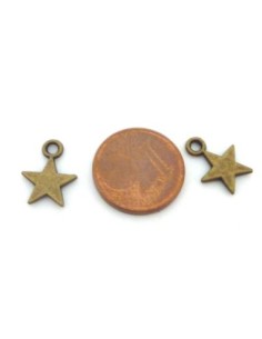 breloque étoile bronze en métal 2