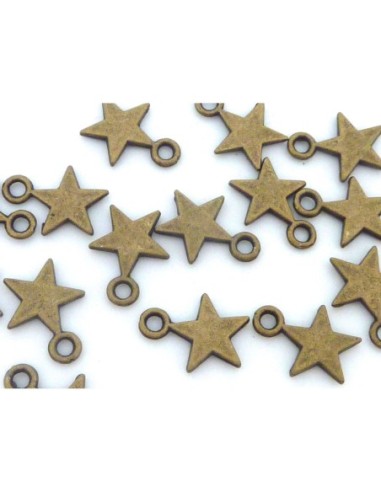 breloque étoile bronze pas chère en métal