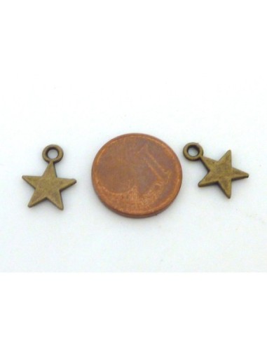 charm pas cher motif étoile bronze en métal