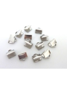 Embout griffe lisse 8mm argenté