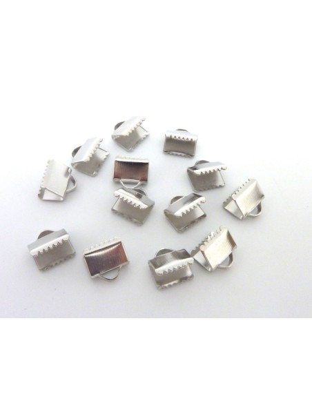 Embout griffe lisse 8mm argenté