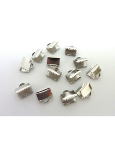 Embout griffe 8mm argenté lisse