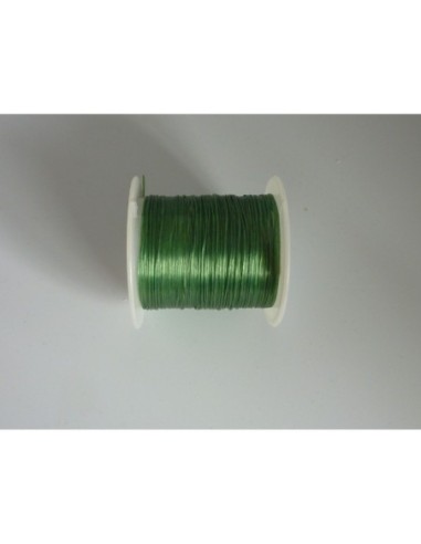 2m de fil nylon élastique vert bouteille transparent 0,5mm