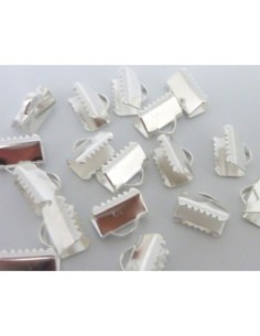 Embout griffe de 10mm en métal argenté lisse