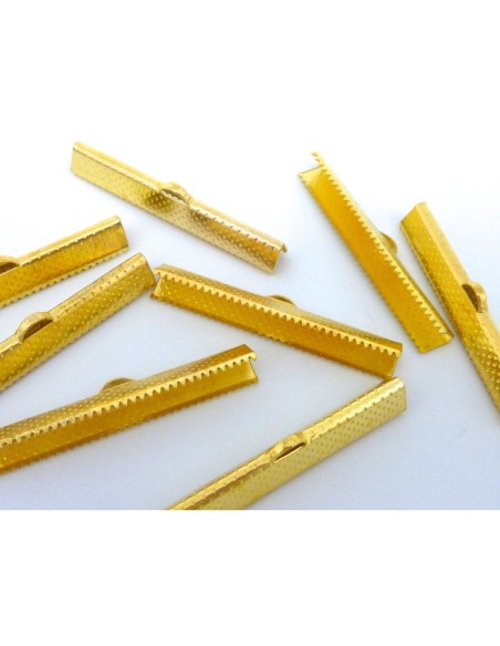 Embouts griffe 40mm en métal doré