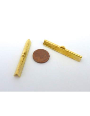 Embouts griffe 40mm en métal doré