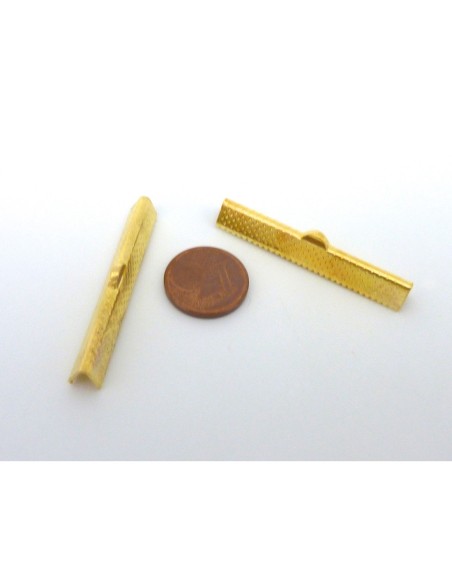 Embouts griffe 40mm en métal doré