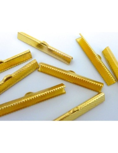 Embouts griffe 40mm en métal doré