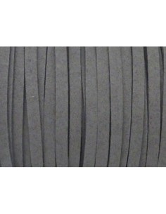 Suédine gris 5mm pour création bijoux 2