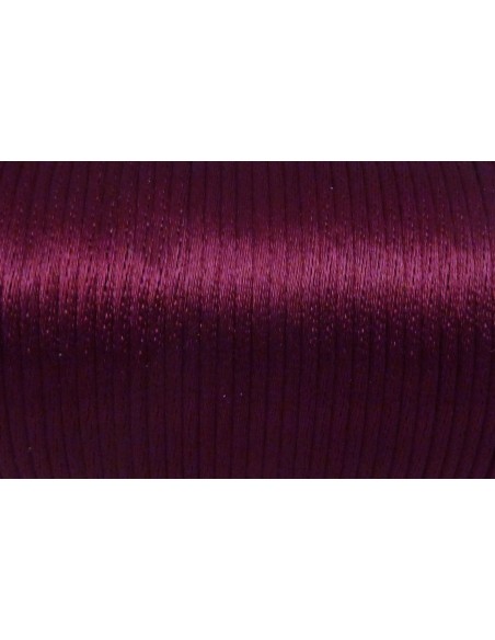 R-5m de fil Cordon Queue de rat 2mm, Ficelle chinoise framboise grenat