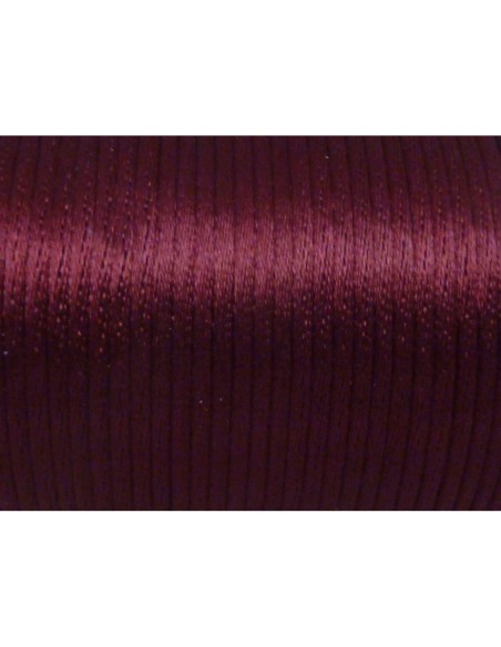 R-5m de fil Cordon Queue de rat 2mm, Ficelle chinoise framboise grenat