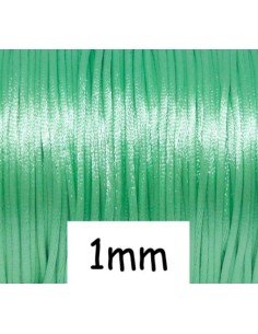 Cordon queue de rat 1mm de couleur vert opaline