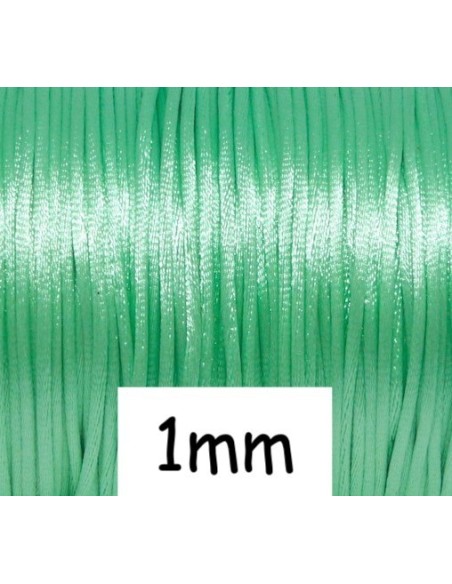 Cordon queue de rat 1mm de couleur vert opaline