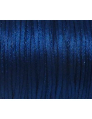Cordon Queue de rat bleu marine brillant 1mm