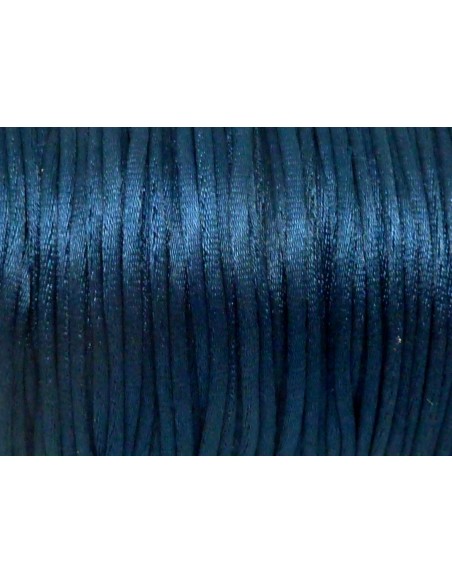 Cordon Queue de rat 1mm pas cher bleu marine brillant