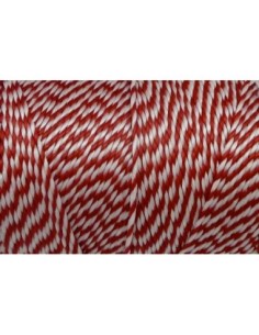 Fil ciré bicolore rouge et blanc 2