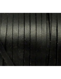 R-1m de lanière cuir plat 3mm de couleur noir - CUIR...