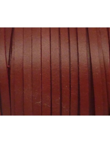 R-1m de lanière cuir plat 3mm de couleur rouge...