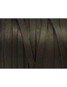 R-1m de lanière cuir plat 3mm de couleur marron foncé -...
