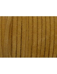 R-1m de Cordon daim plat 4mm de couleur miel