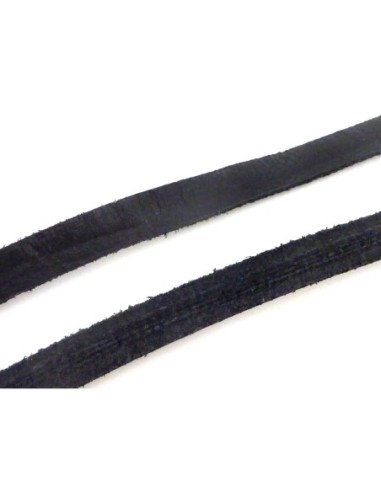 R-1m de lanière cuir plat 8mm de couleur noir -...
