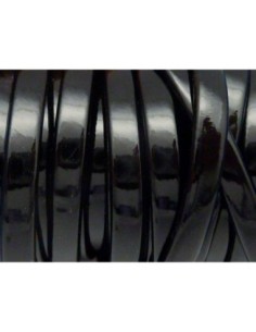 1m Lanière simili cuir 6,3mm de couleur noir vernis brillant très belle qualité 2