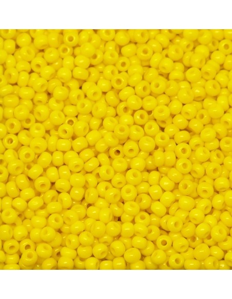 Perle de rocaille jaune 2,5mm pour broderie