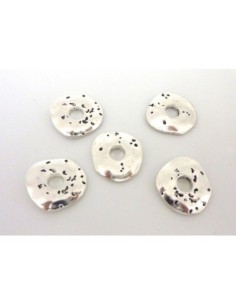 5 Anneaux connecteur 23mm pendentif irrégulier gravé en...