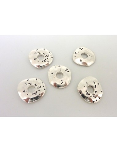 5 Anneaux connecteur 23mm pendentif irrégulier...