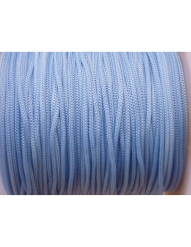 Cordon tressé bleu clair 0,8mm
