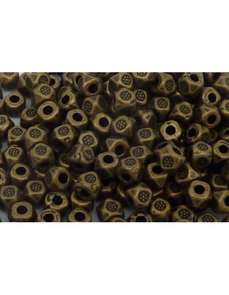 Perle metal couleur bronze fine