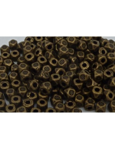 Perle metal couleur bronze fine