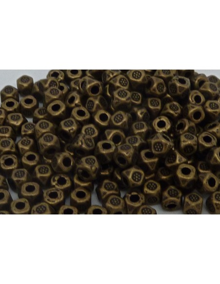 Perle metal couleur bronze fine