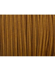 5m Ruban Soutache, plat 4mm de couleur marron miel satiné