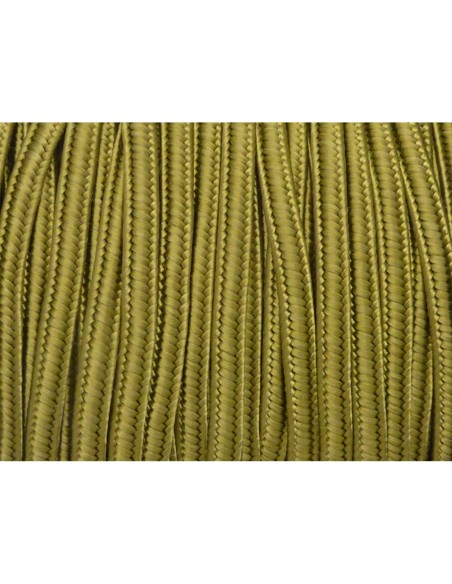5m Ruban Soutache, plat 4mm de couleur jaune olive satiné
