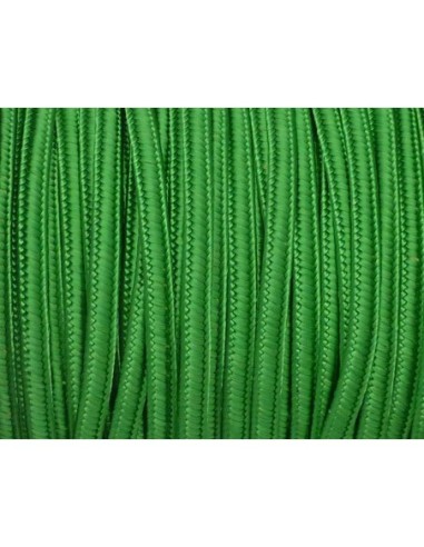 R-5m Ruban Soutache, plat 4mm de couleur vert herbe satiné