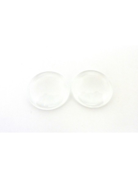 Lot de 2 Cabochons rond 25mm en verre