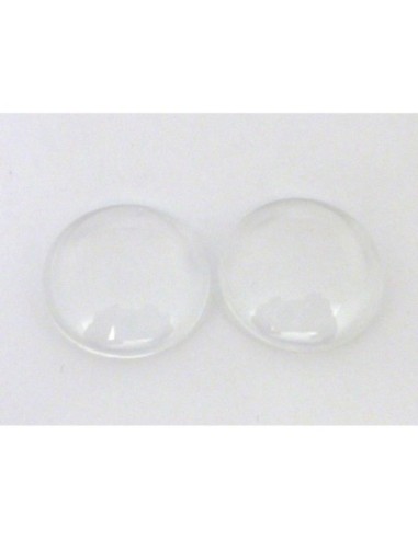 Lot de 2 Cabochons rond 25mm en verre
