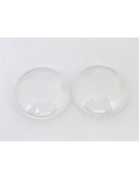 Lot de 2 Cabochons rond 25mm en verre