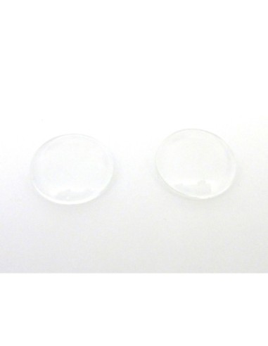 Lot de 2 Cabochons rond 25mm en verre