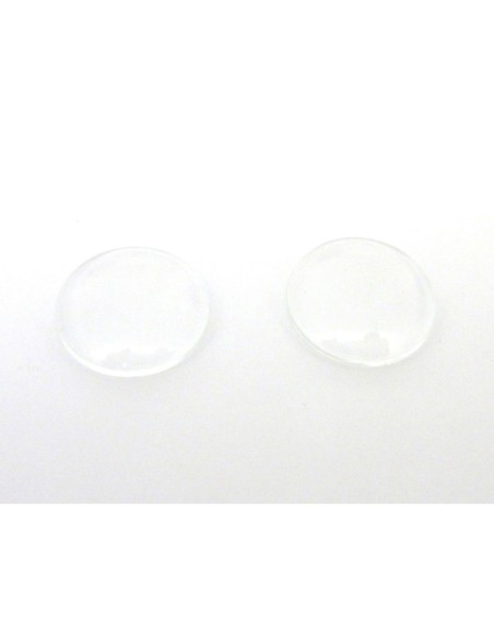 Lot de 2 Cabochons rond 25mm en verre