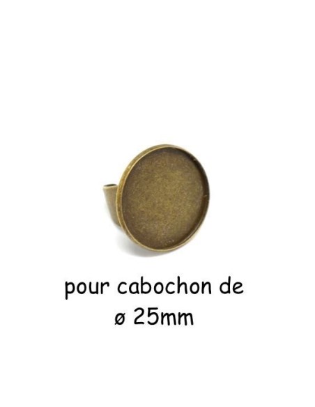 Support bague pour cabochon de 25mm