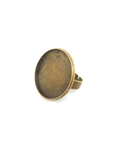 Support bague pour cabochon de 25mm pas cher
